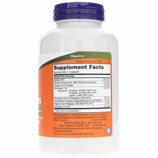 Super Enzymes Capsules, NOW